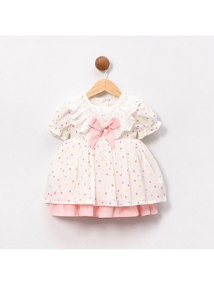 ministok Kayla Fiyonklu ve Puantiyeli Kız Elbise