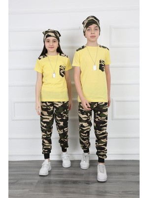 Mavi Boncuk Kids Çocuk Kamuflaj Takım 4 Lü