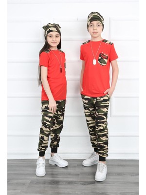 Mavi Boncuk Kids Çocuk Kamuflaj Takım 4 Lü