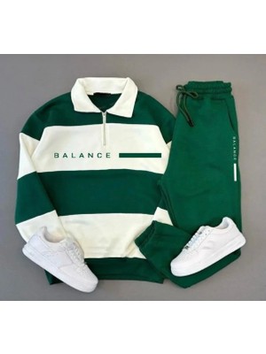 Risil-Nu Company 3 Iplik Penye Erkek Eşofman Takımı Balance Baskılı