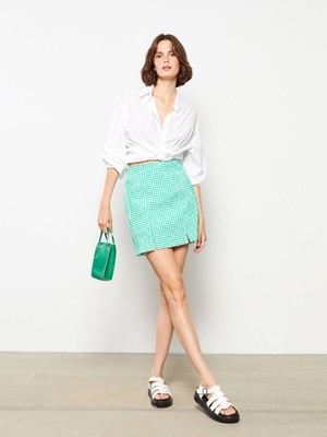 Lc Waikiki Yeni Sezon Dar Fit Ekose Kadın Etek