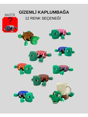 mcy dekor  kaplumbağa - 12 renk seçeneği ile sürpriz bardak altlığı