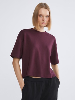 Lc Waikiki Yeni Sezon Bisiklet Yaka Oversize Kadın Tişört