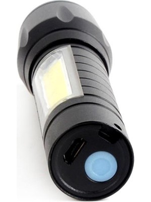 Katre46 Mini Çok Güçlü Şarjlı El Feneri (Xpe-Cob LED )