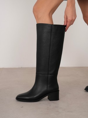 Ece'nin Butiği Elara Siyah Hakiki Deri Kadın Xl Çizme