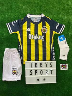 4'lü Set 6 Numara Matteo Guen.d.o.u.z.i. Fe.ner.bahçe Sarı Lacivert Çocuk Forma Şort Çorap Bileklik