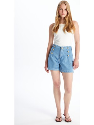 Lc Waikiki Yeni Sezon Standart Fit Kadın Jean Şort