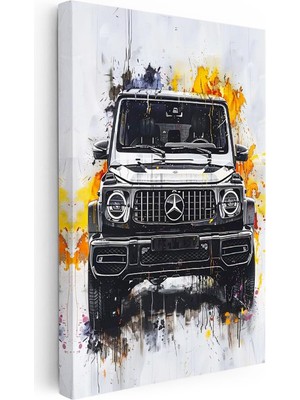 Tablofest Dikey Kanvas Tablo Mercedes G Serisi Jip Suv Mercedes Tablosu Ev Ofis Duvar Dekoru