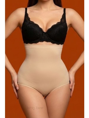 King Bee Asia Model Seamless Dokuma Doğum Sonrası Kullanıma Uygun Şekillendirici Toparlayıcı Sıkılaştırıcı Kaydırmaz Slikon Bantlı Yüksek Bel Hamile Lohusa Korsesi