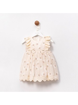 ministok Tamara Fistolu Fırfır Kollu Kız Elbise