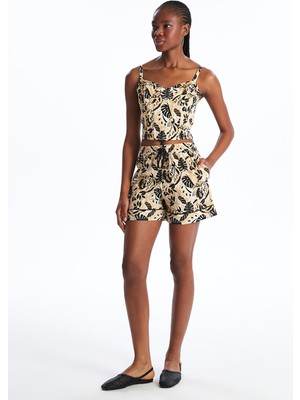 Lc Waikiki Yeni Sezon Beli Lastikli Desenli Kadın Şort