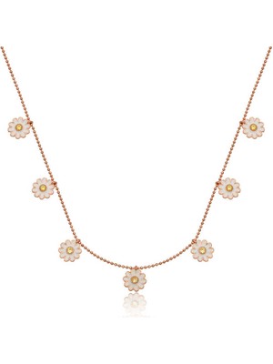 Erseyy 925 Ayar Gümüş Papatya Şans Kadın Gümüş Kolye