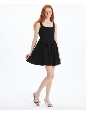 Lc Waikiki Yeni Sezon Kare Yaka Poplin Mini Elbise