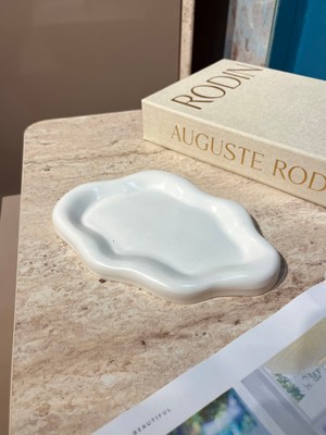 Elmessa Dekoratif Takı Tabağı,dekoratif Bulut Tabağı(Verniklidir)