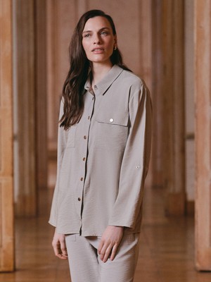 Lc Waikiki Yeni Sezon Düz Cepli Kadın Gömlek Tunik