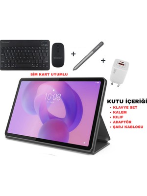 Lenovo Sim Kart Uyumlu 5g Idea Tab 2.4ghz 8gb 128GB 11INCH 2.5k Lte -Android Tablet Kalem+Kılıf+Klavye+Adaptör