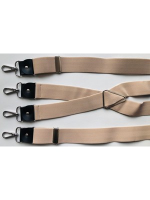 Kemer Sepeti Bej Renkli 4 Kancalı Pantolon Askısı