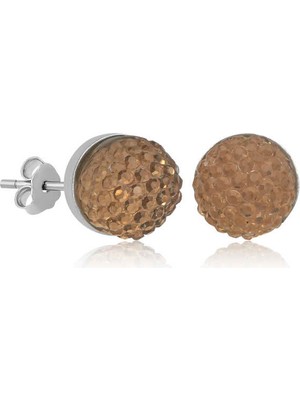 Erseyy Gümüş Kristal Çivili Kadın Küpe