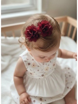 Toka Delisi Bordo Saçsız Bebek Tokası, Az Saçlı Bebek Tokası