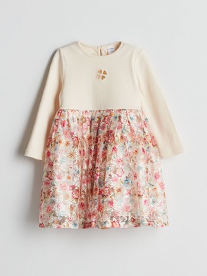 Lc Waikiki Yeni Sezon Bisiklet Yaka Kız Çocuk Kaşkorse Elbise