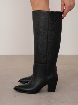 Ece'nin Butiği Emilia Siyah Hakiki Deri Kadın Xl Çizme