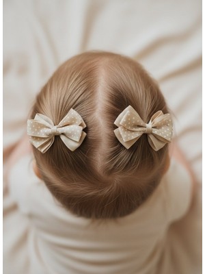 Toka Delisi Sütlü Kahverengi Saçsız Bebek Tokası, Az Saçlı Bebek Tokası