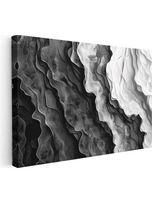 Tablofest Yatay Kanvas Tablo Modern Dalga Katmanları Soyut Tablo Ev Ofis Duvar Dekoru