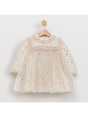 ministok Shine Star Ekru Elbise