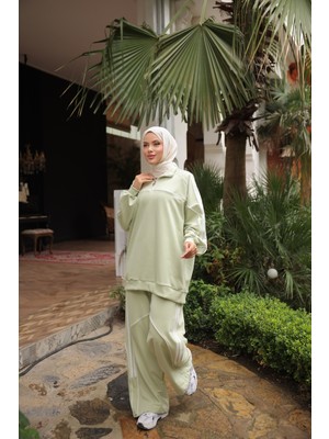 MİMİ LUXURY WEAR Kadın Şık Tesettür Eşofman Takımı Fermuarlı & Alt Üst Takım 497