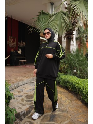 MİMİ LUXURY WEAR Kadın Şık Tesettür Eşofman Takımı Fermuarlı & Alt Üst Takım 497