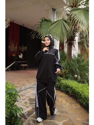 MİMİ LUXURY WEAR Kadın Şık Tesettür Eşofman Takımı Fermuarlı & Alt Üst Takım 497