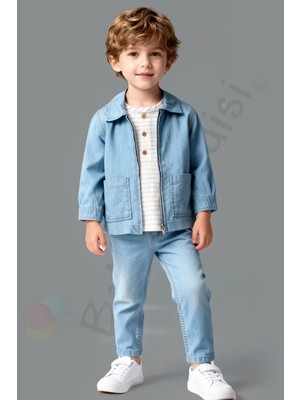 Bebek Vadisi Keten Kot Ceketli Gömlekli Pantolonlu Erkek Bebek Çocuk Alt Ust 3 Lü Takım Kıyafetleri Bayramlık