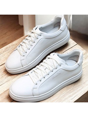 KAFKASLAR AYAKKABI Hakiki Gerçek Deri Ipli Sneaker Model Düz Taban Ortopedik Casual Erkek Ayakkabı
