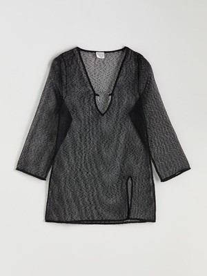 Lc Waikiki Yeni Sezon V Yaka Ajurlu Plaj Elbisesi