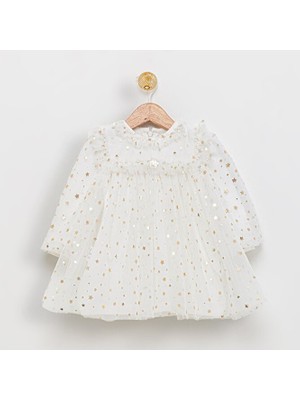 ministok Shine Star Beyaz Elbise