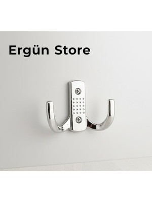 Ergün Noktalı Portmanto Vestiyer Duvar Dolap Askısı Krom Metal Mobilya Kapı Askılığı ( 5 Adet )