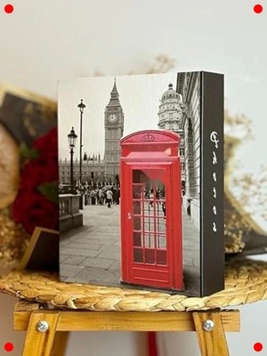 Calperia Telefon Kulübesi Desenli Fotoğraf Albümü (200'LÜK)