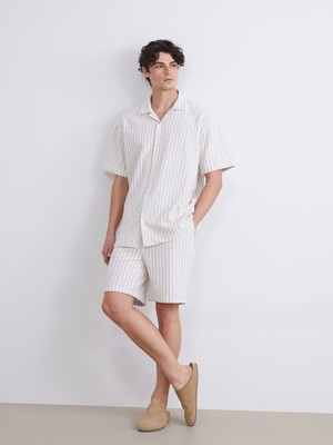 Lc Waikiki Yeni Sezon Rahat Kalıp Çizgili Erkek Şort