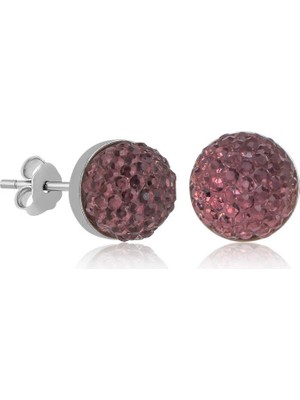 Katre46 925 Ayar Gümüş Kristal Çivili Kadın Küpe