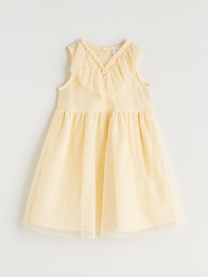 Lc Waikiki Yeni Sezon V Yaka Kız Çocuk Dantel Elbise