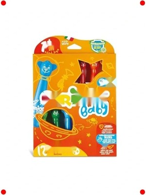 Calperia Yıkanabilir Bebek Keçeli Kalemleri 12'li - Jumbo Boy