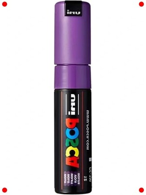 Calperia Mor Geniş Uçlu Keçeli Kalem - Konik