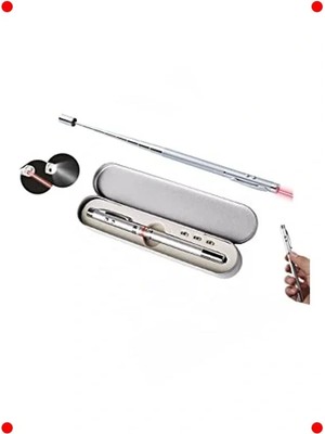 Calperia Lazerli & LED Işıklı Teleskopik Sunum Kalemi