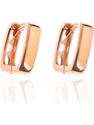 Katre46 Gümüş Taşsız J Bayan Küpe