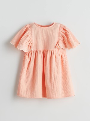 Lc Waikiki Yeni Sezon Bisiklet Yaka Kız Çocuk Müslin Elbise