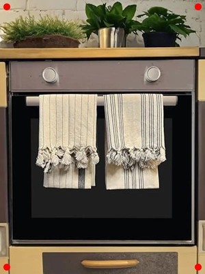 Calperia %100 Pamuk Mutfak Kurulama Bezleri 2'li Set