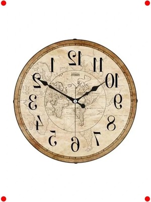 Calperia Sessiz Mekanizma Bombe Cam Duvar Saati - 36 cm Dekoratif