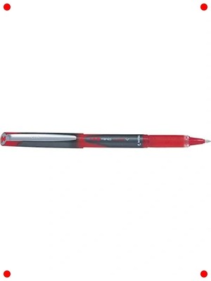 Calperia Kırmızı Renk V-Ball Grip Roller Kalem (1.0 Mm)