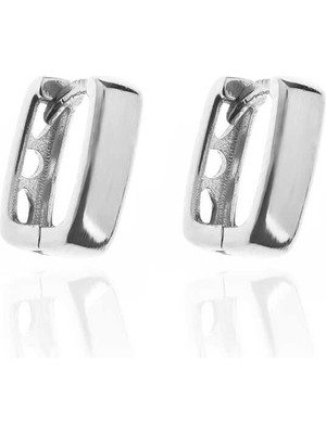 Katre46 Gümüş Taşsız J Bayan Küpe