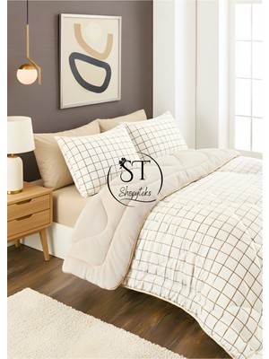 Shopyteks Çift Kişilik Welsoft Puffi Yorgan 195X215 | 2 Adet Yastık Kılıflı | Pamuklu % Puffi